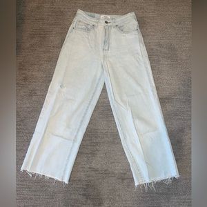 Cotton on cropped wide leg jeans size 4